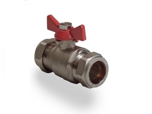 Butterfly Ball Valve Red
28Mm