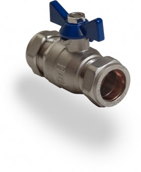 Butterfly Ball Valve Blue
28Mm