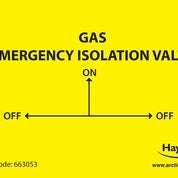 Label Gas Emergency Isolation
Pack Of 10