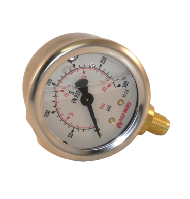 Oil Pressure Gauge Glycerin Filled 0-300 Psi