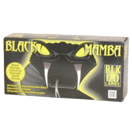 Black Mamba Gloves Nitrilie Black Large Box Of 100