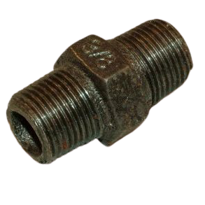 Black Iron Hex Nipple
1/2"