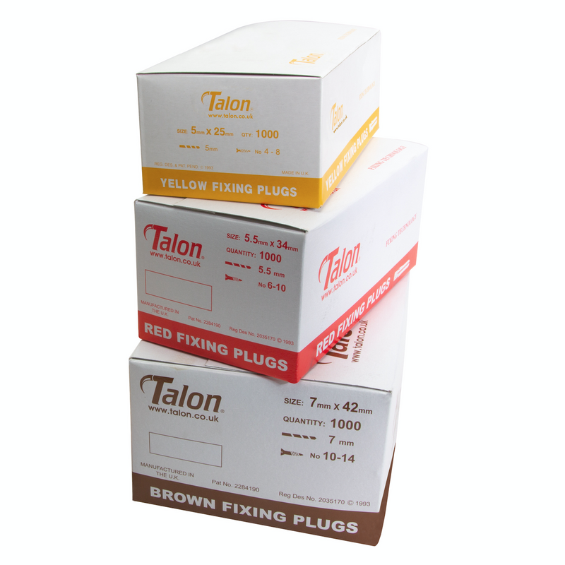 Talon Brown Wall Plugs 1000 Box