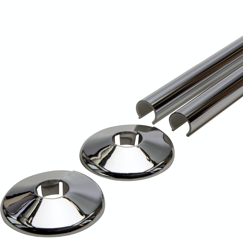 Talon Snappit Towel Rail Pipe Covers & Collars 500mm Chrome