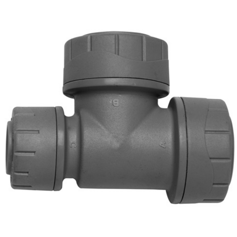 Polyplumb Pushfit End
Reduced Tee - 22Mmx15Mmx22Mm