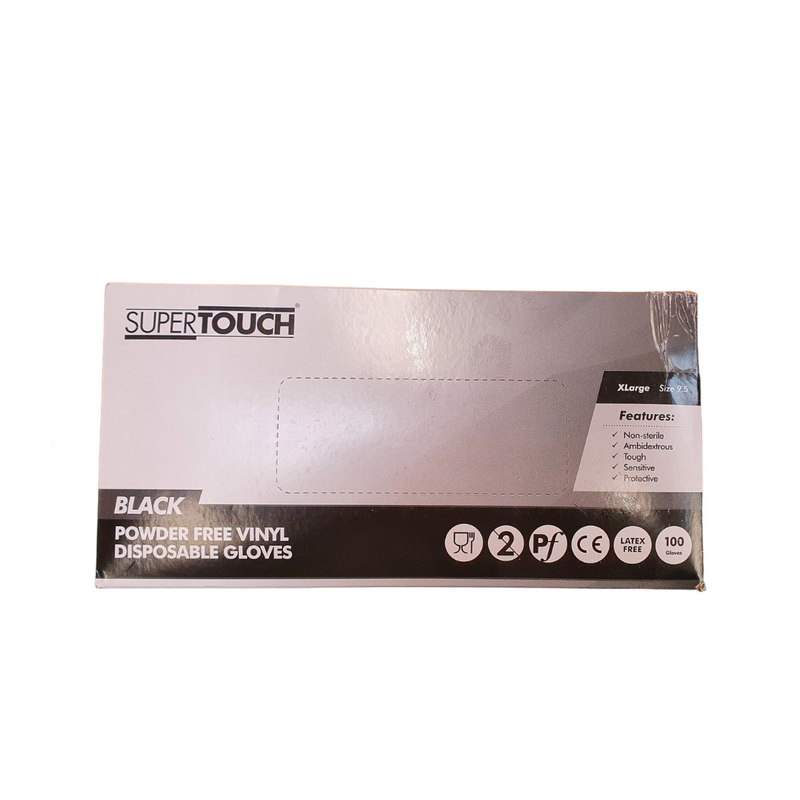 Glove Black Nitrile Ex Large Powder Free Mechanic Vinyl