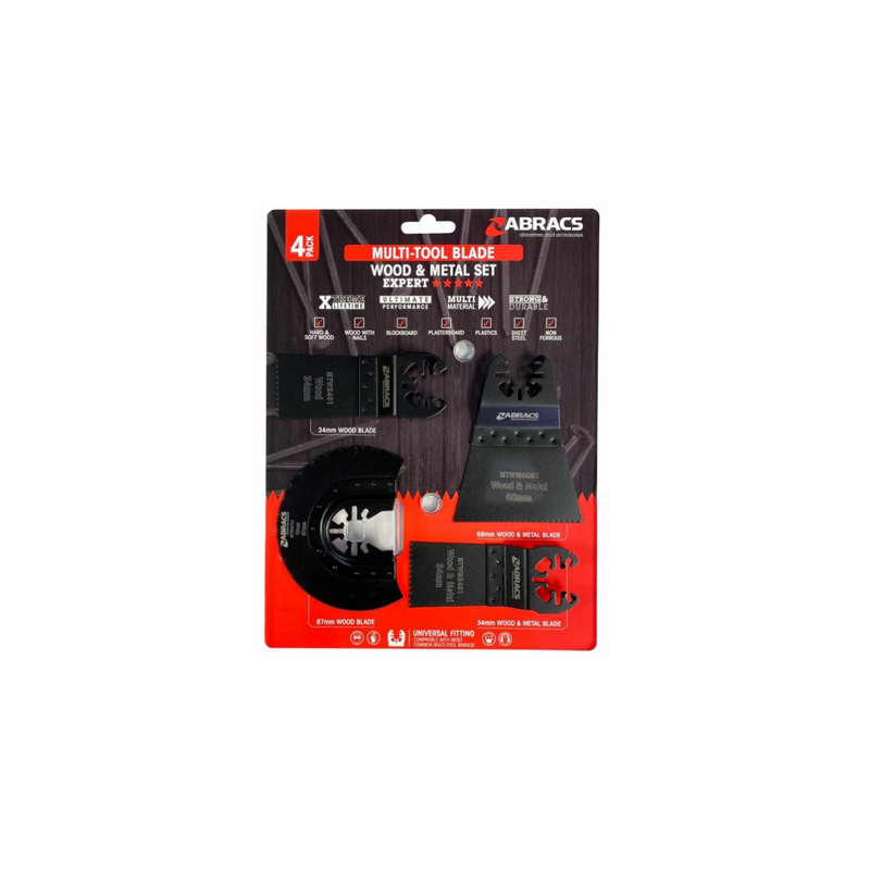 Abracs Multi-Tool Set 4 Pcs Wood & Metal Abracs