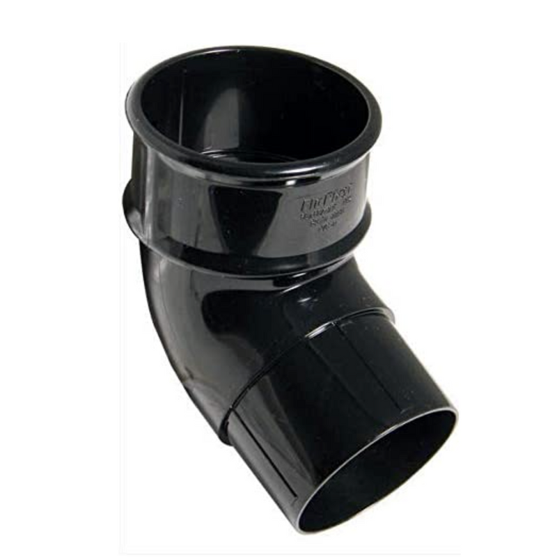 Floplast 68Mm Round Gutter
Pipe 112Deg Bend - Black