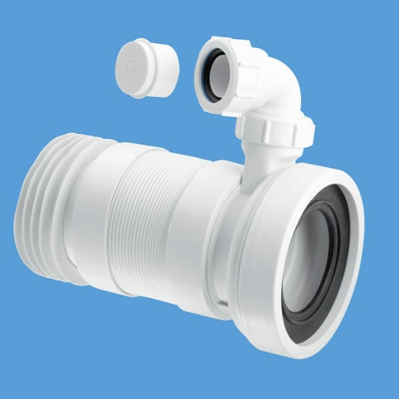 Mcalpine Straight Flexible Pan Connector 1.25" Boss Wc-F26Rv