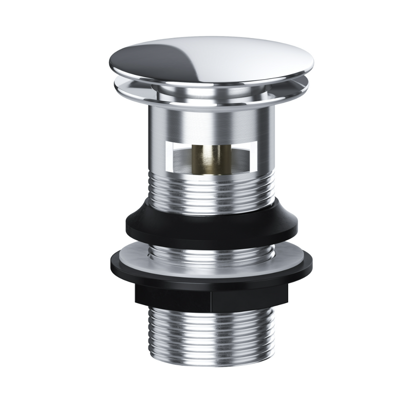 Viva Sanitary Round Clicker Slotted Basin Waste - Chrome