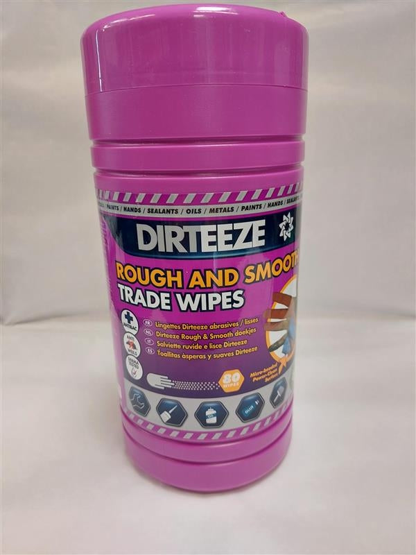 Dirteze Rough & Smooth Trade Wipes Tub 80