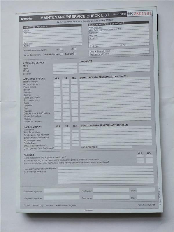 Regin Maintenance/Service Pad P65