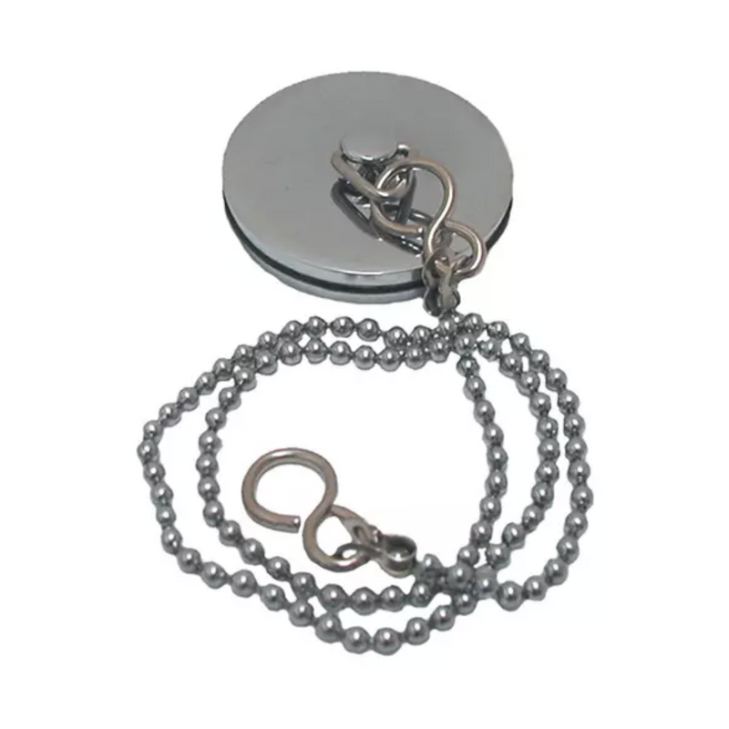 Bath Plug With Chain & 'S' Hook Chrome