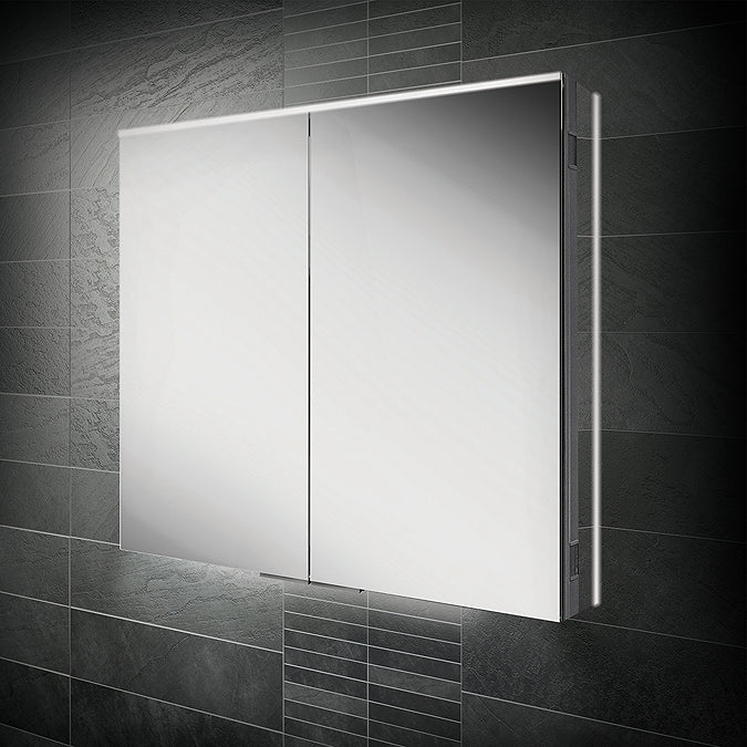 Ether 80 Cabinet - Illuminated Aluminium Mirror Cabinet