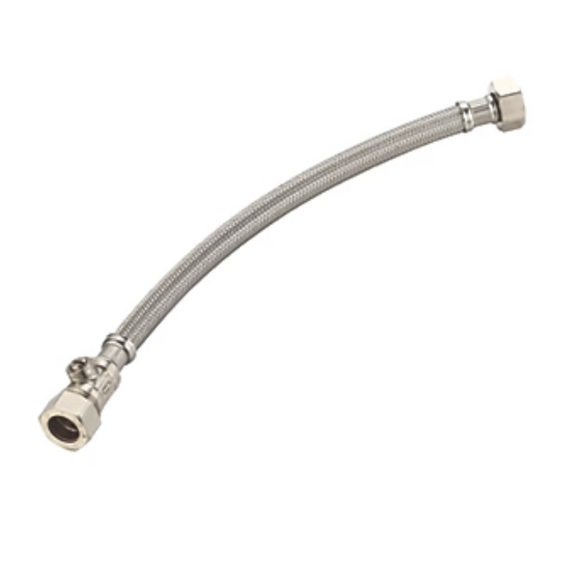 Flexible Tap Connector - 15Mm
X 3/4'' X 300Mm With Iso Valve