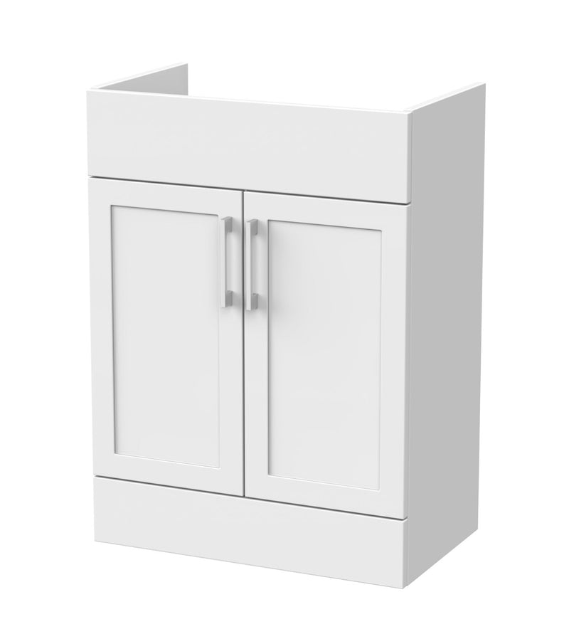 lux Fable 600mm Matt White Shaker Floor Standing Vanity Unit
