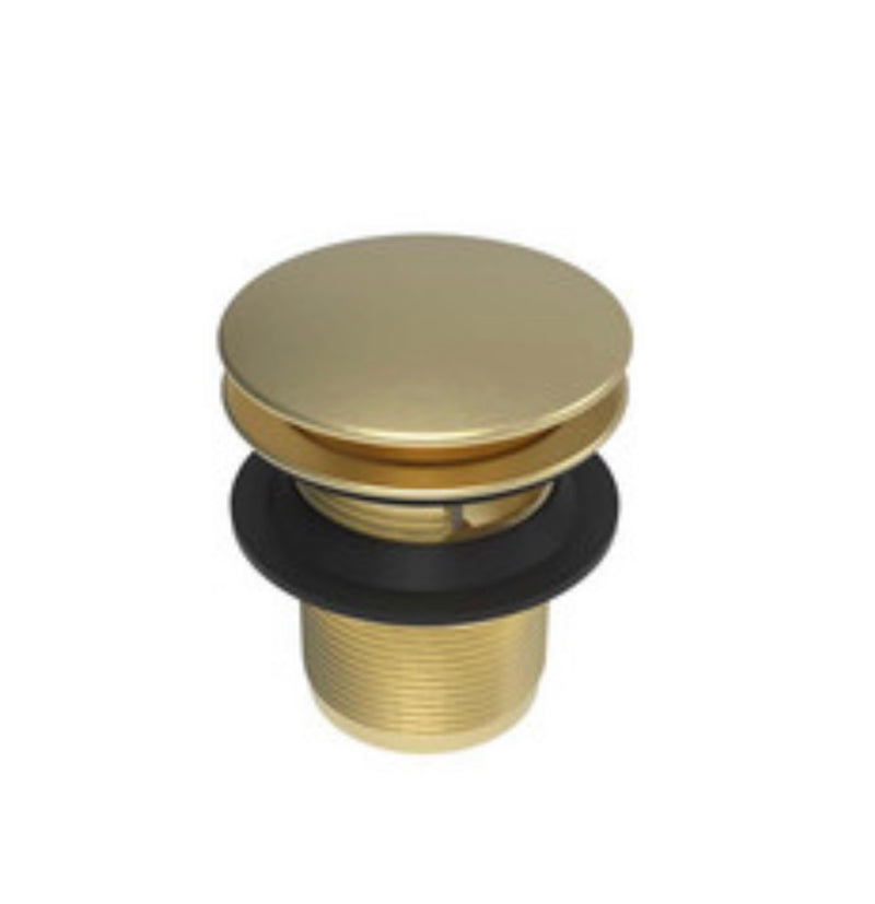 Tavistock 70mm Slotted Bath Click Waste Brushed Brass H75mm x W75mm x D80mm