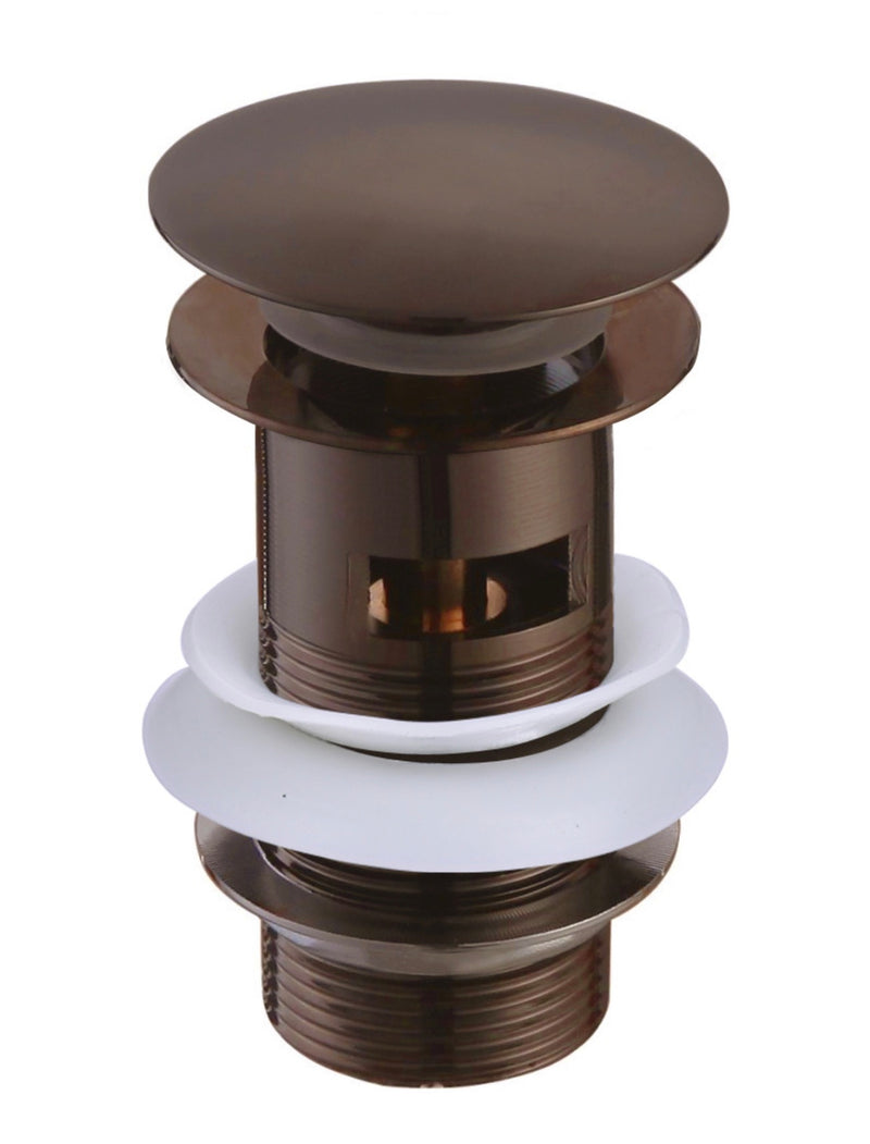 Push Button Slotted Basin Waste - Dark Brushed Bronze 167.PBBSBZ