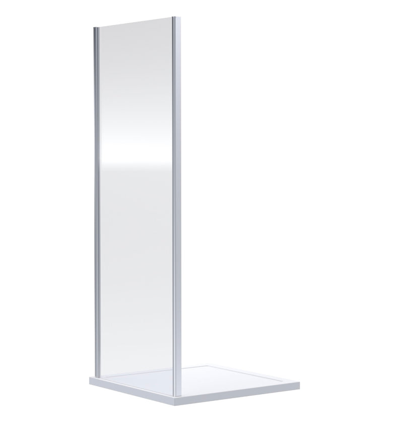 Shower Side Panel - 800mm - 8mm - Chrome