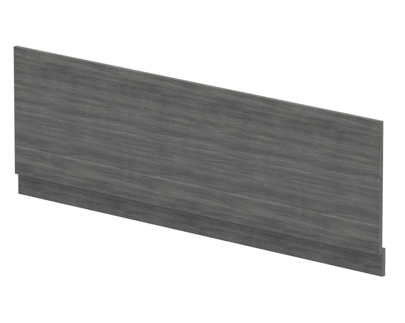 MDF Anthracite Woodgrain Front Bath Panel and Plinth 1700mm