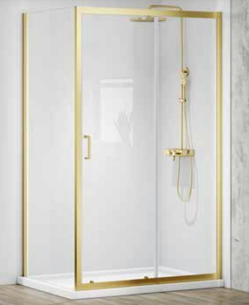 Merlyn Brushed Brass Shower Side Panel - 800mm