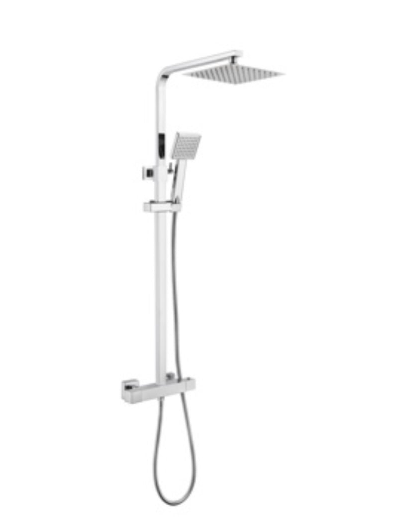 Bedgebury Square Thermostatic Shower Valve & Kit - Chrome