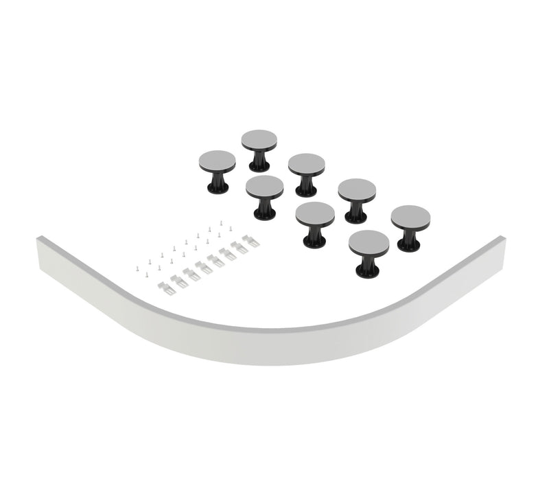 White Leg Set With Plinth, Clips & Screws for Shower Tray LEG6W