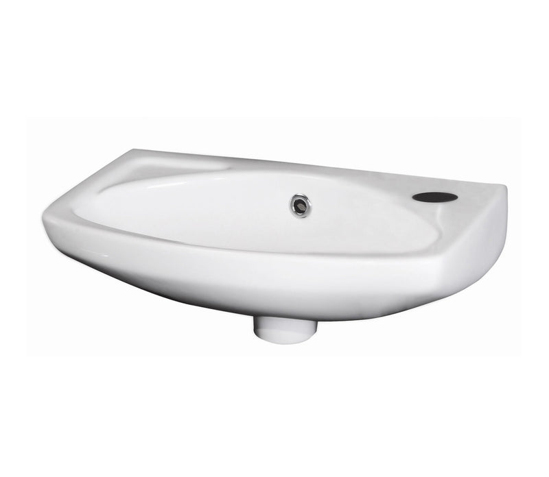 Melbourne 1 Tap Hole 450mm Wall Hung Ceramic Basin NCU842