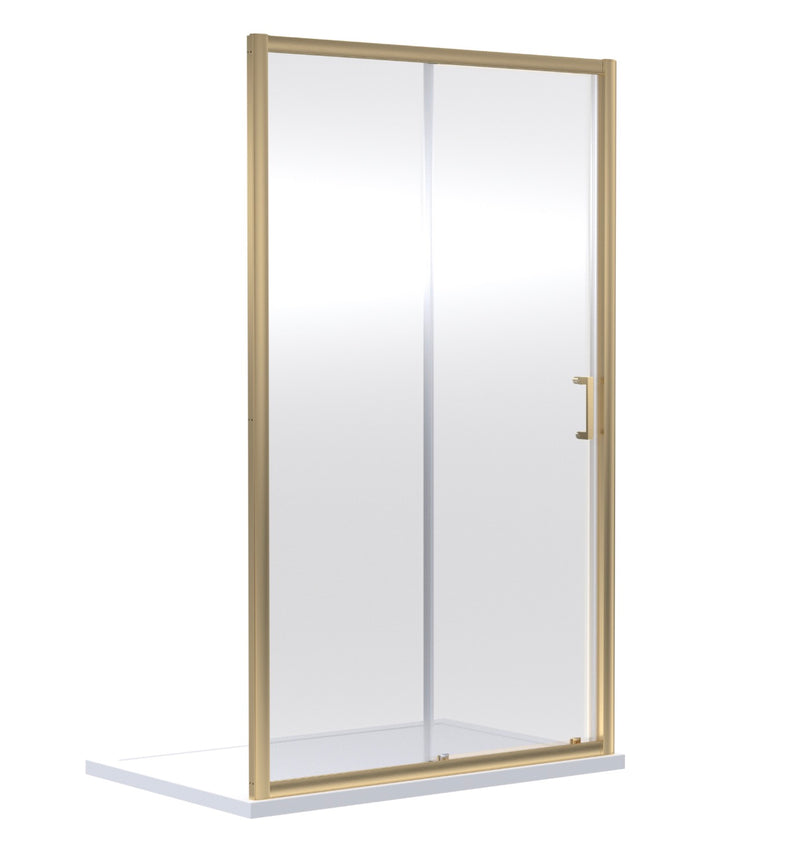 Sliding Door - 1200mm - 6mm - Brushed Brass