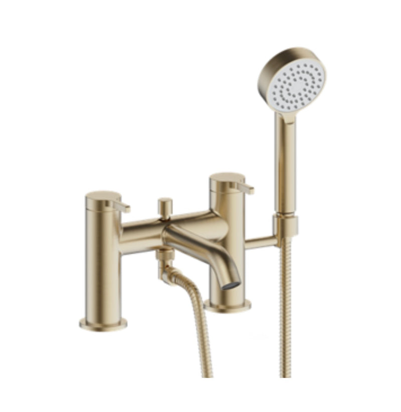 Hoxton 2.0 Bath Shower Mixer 2TH - Brushed Brass