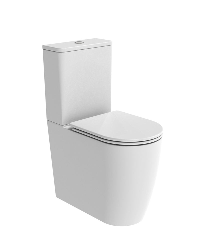 Tavistock Compass Round Rimless Comfort Height Close Coupled Pan Closed Back BTW - White PCF1150S