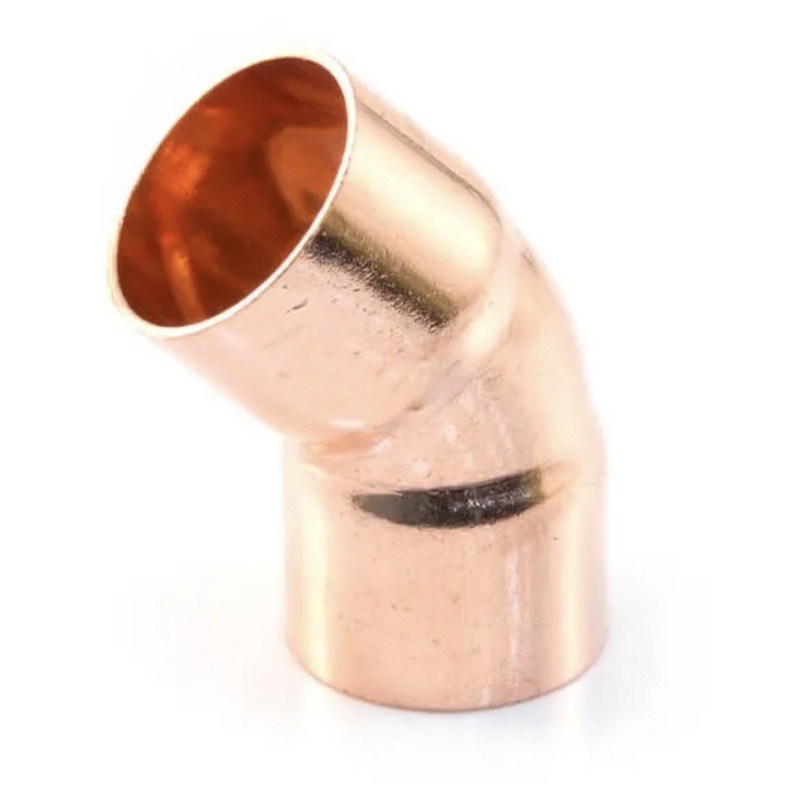 End Feed Obtuse Elbow 45 C X C - 28mm