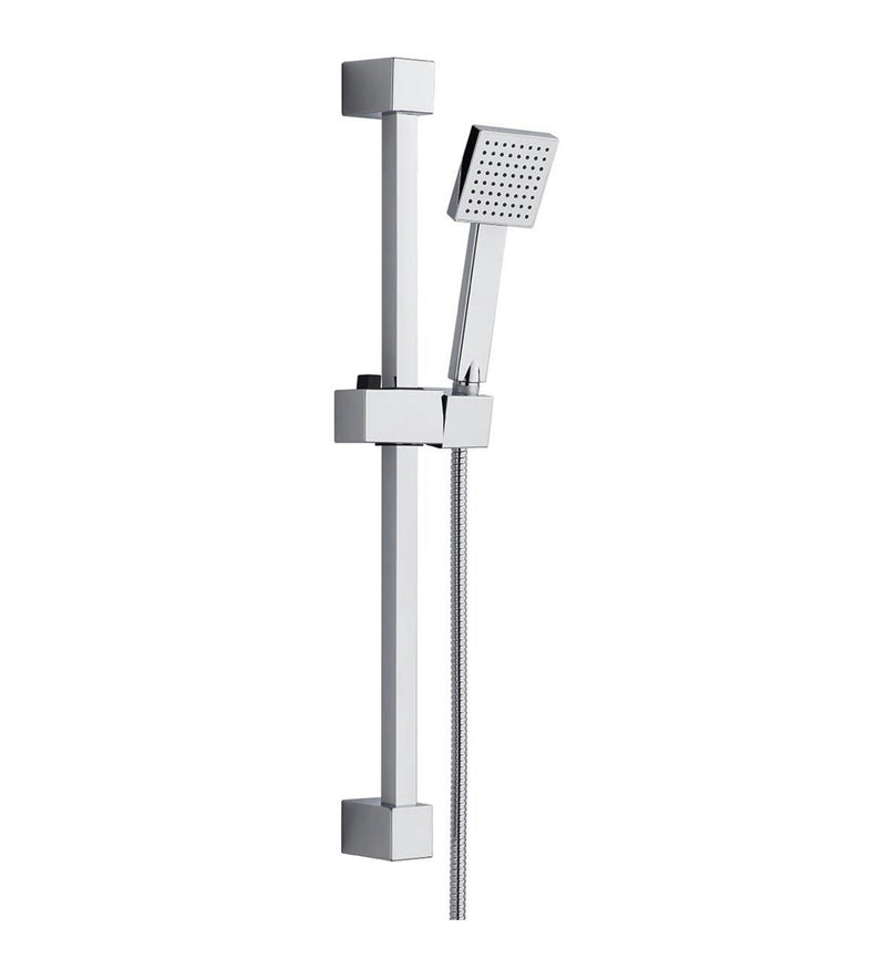 Chrome Shower Sliding Kit - Square