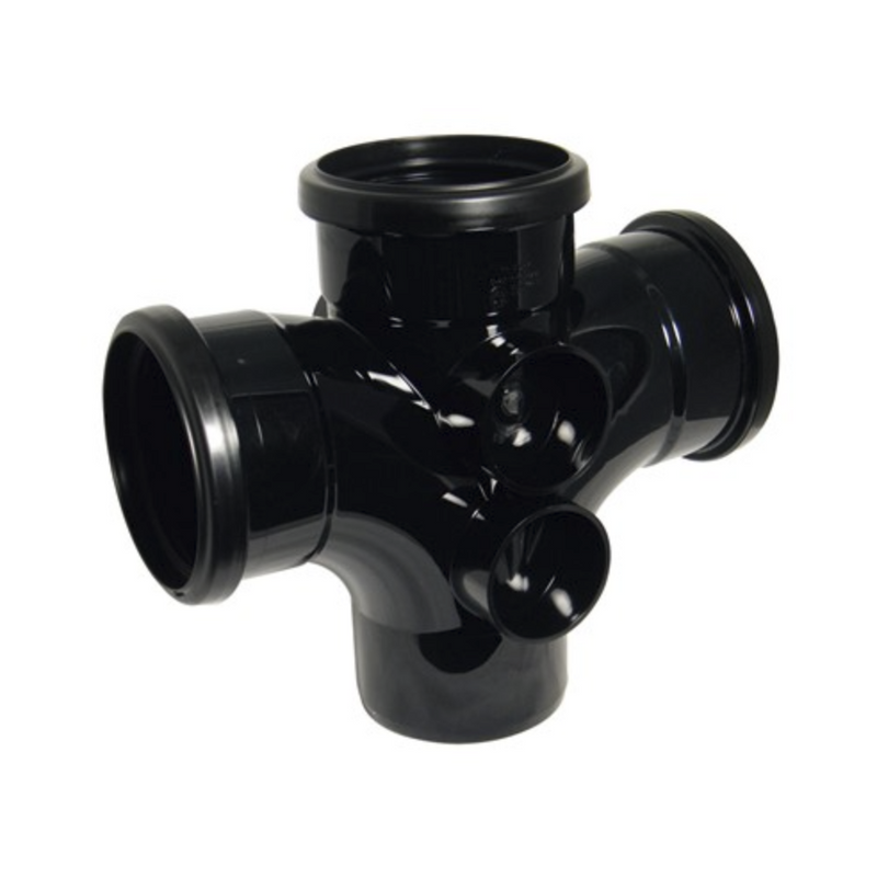 FloPlast 92.5* Double Branch
Black - 110mm