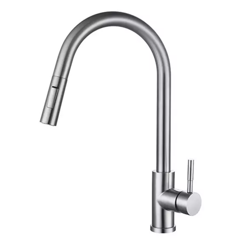 Solere Pull-Out Kitchen Sink Mixer Brushed Steel