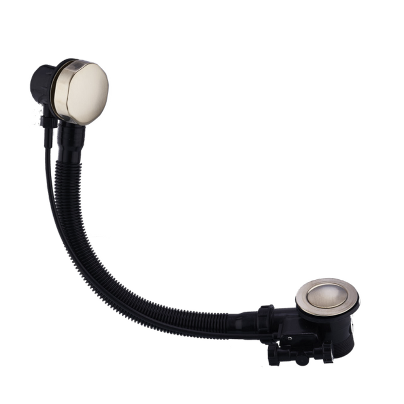 Twist Pop Bath Waste With Overflow - Brushed Brass