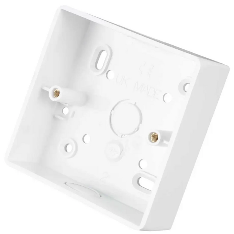 1 Gang 32Mm Surface Pattress
Moulded Box - White