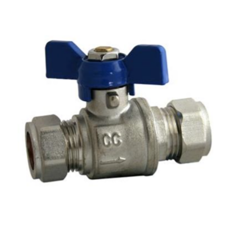 Butterfly Handle Ball Valve
Full Bore Blue - 15Mm