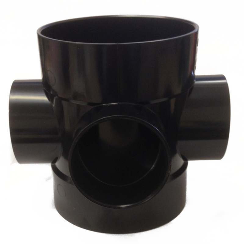Solvent Weld Three Way Boss Pipe 110Mm - Black