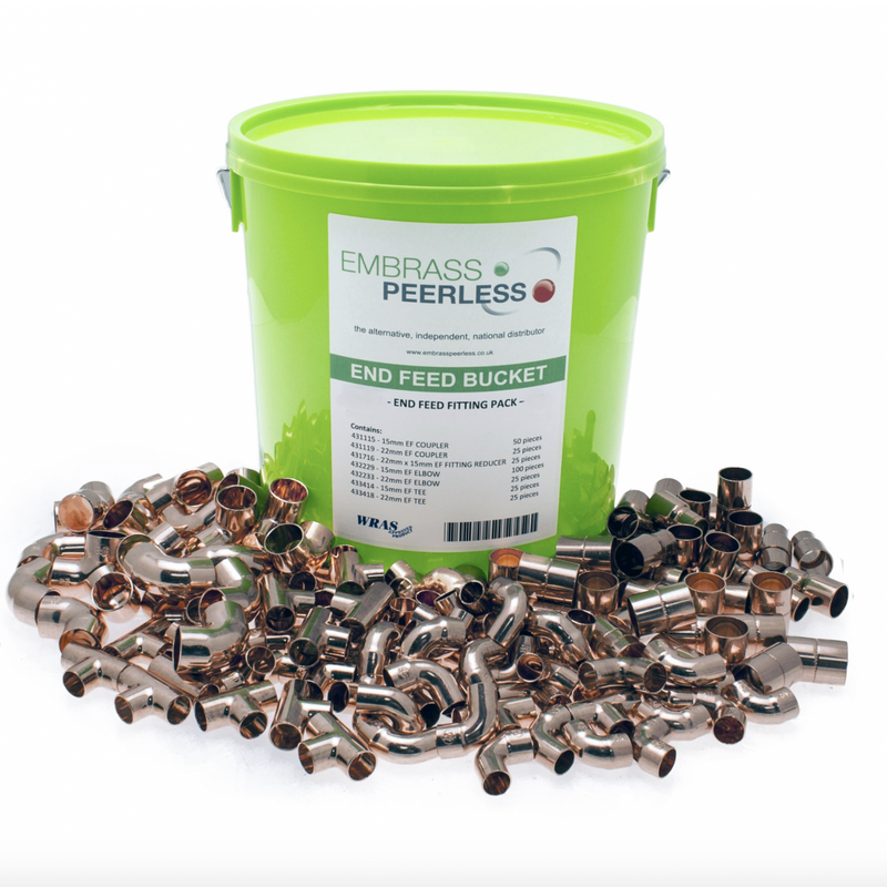 End Feed Fittings Bucket - 300 Pieces W/Street Elbows