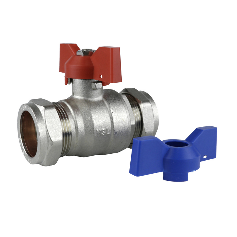 Butterfly Handle Ball Valve
With Red & Blue Handles - 22mm