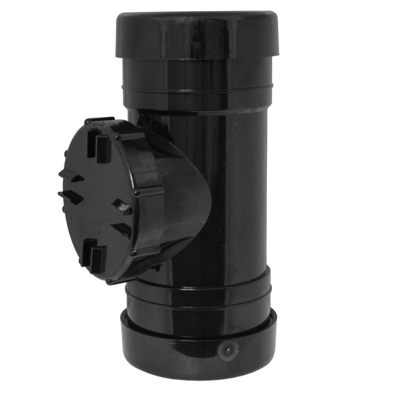 Solvent Weld Double Socket Access Pipe 110Mm - Black