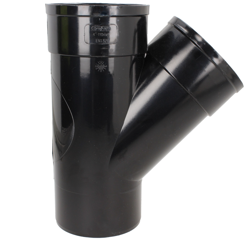 Solvent Weld Double Socket Branch 135Deg 110Mm - Black