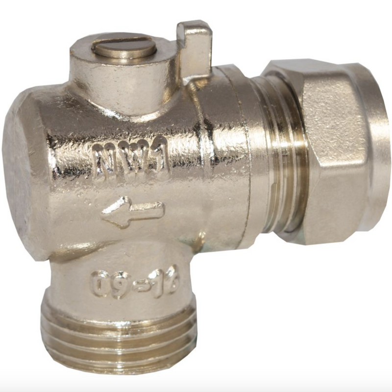 15Mm X 1/2" Angled Flat Faced
Isolating Valve