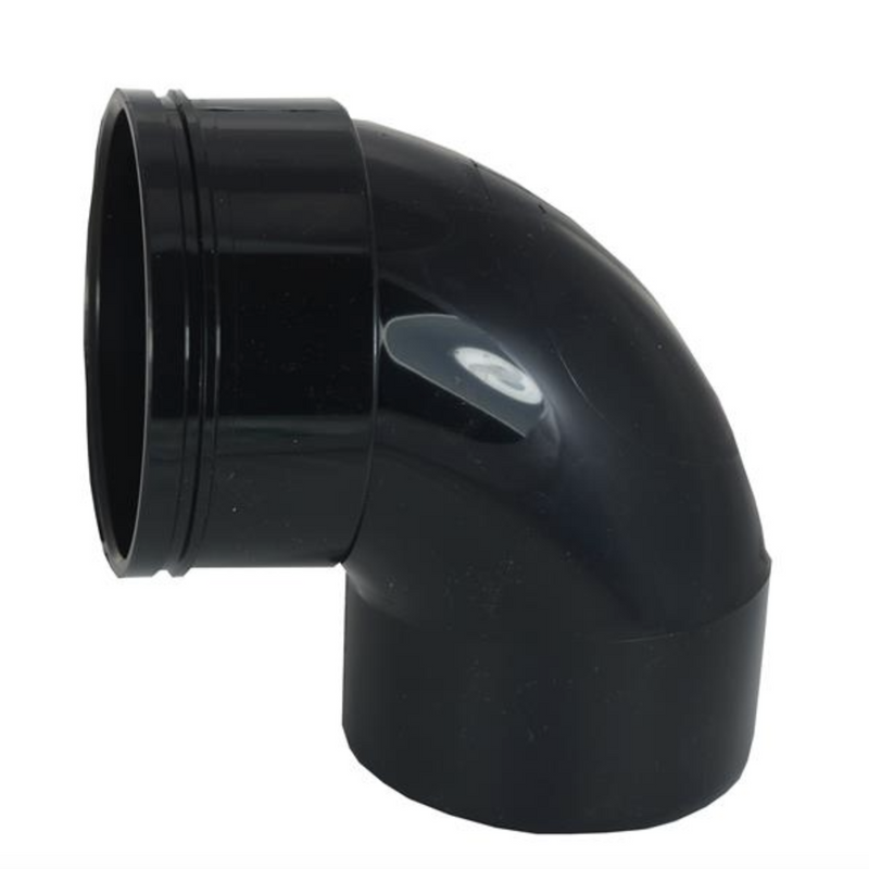 Solvent Weld Single Socket
Tight Bend 90Deg 110Mm - Black