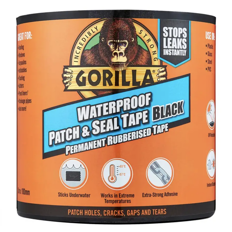 Gorilla Patch & Seal Tape Black 100Mm X 3M
