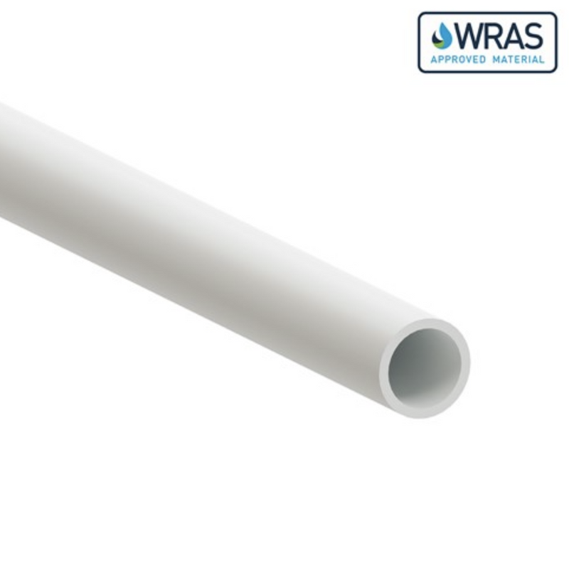 Push-Fit Polybutylene Barrier Pipe 22mm X 3m White