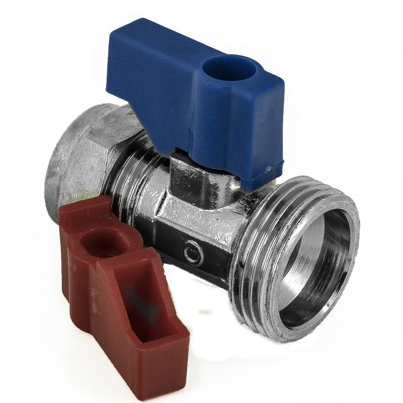 15Mm X 3/4" Straight Washing Machine Valve W/ Check Valve